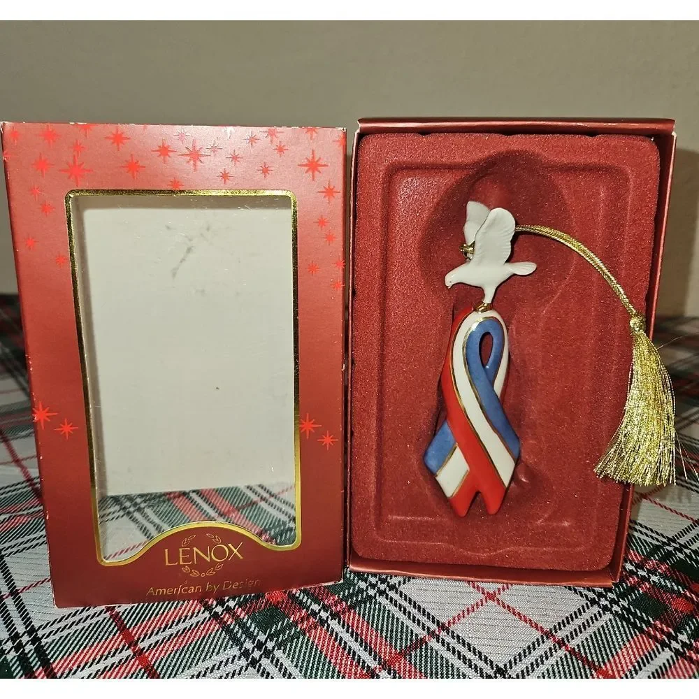 Lenox American Patriotic Pride Dove Hanging Porcelain Ornament